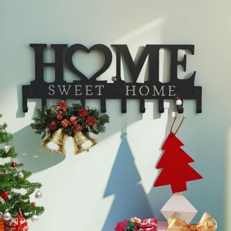 Home Key Hanger Wall Storage Rack Metal Art Decoration Hook Keysholder Coat Hood Entrance - Image 3